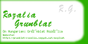 rozalia grunblat business card